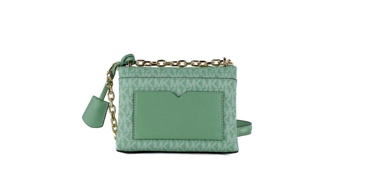 Cece Small Sea Green Signature PVC Convertible Flap Crossbody Bag - GLAMHUB BOUTIQUE 