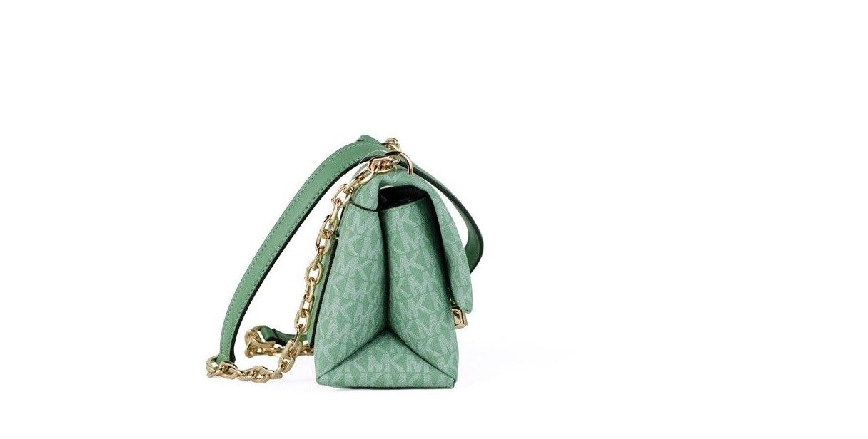 Cece Small Sea Green Signature PVC Convertible Flap Crossbody Bag - GLAMHUB BOUTIQUE 