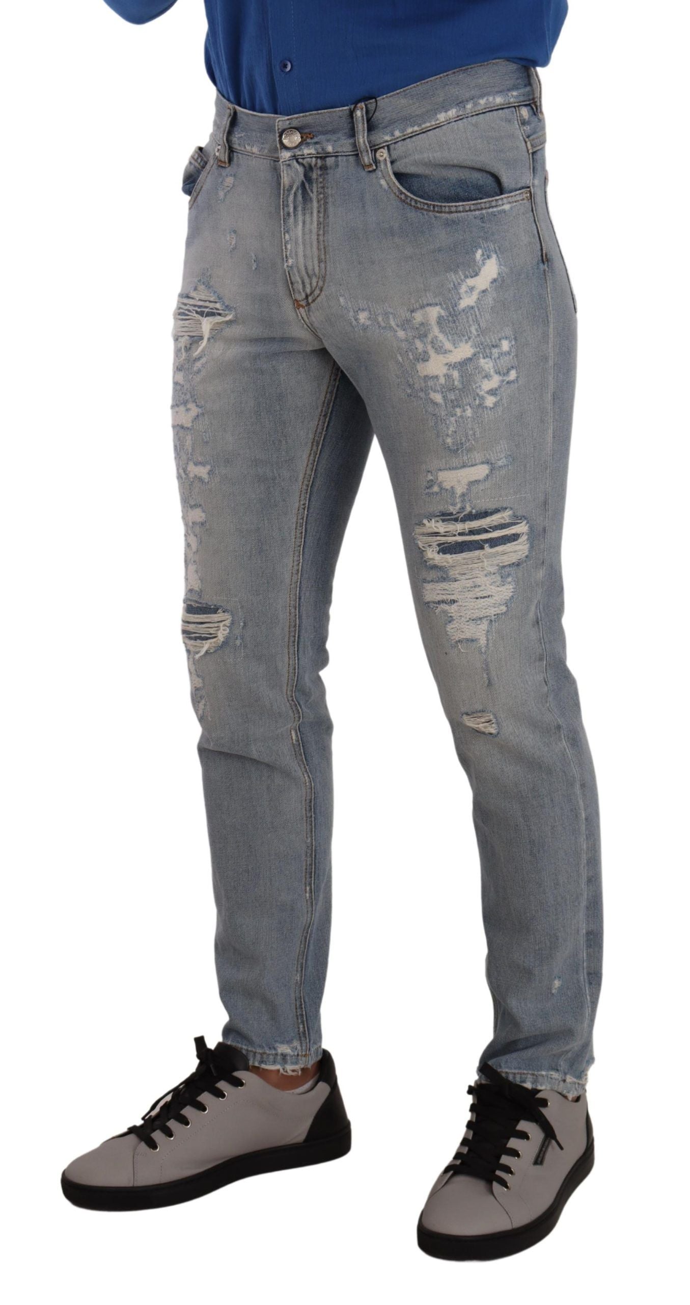 Dolce & Gabbana Elegant Light Blue Straight Denim Jeans