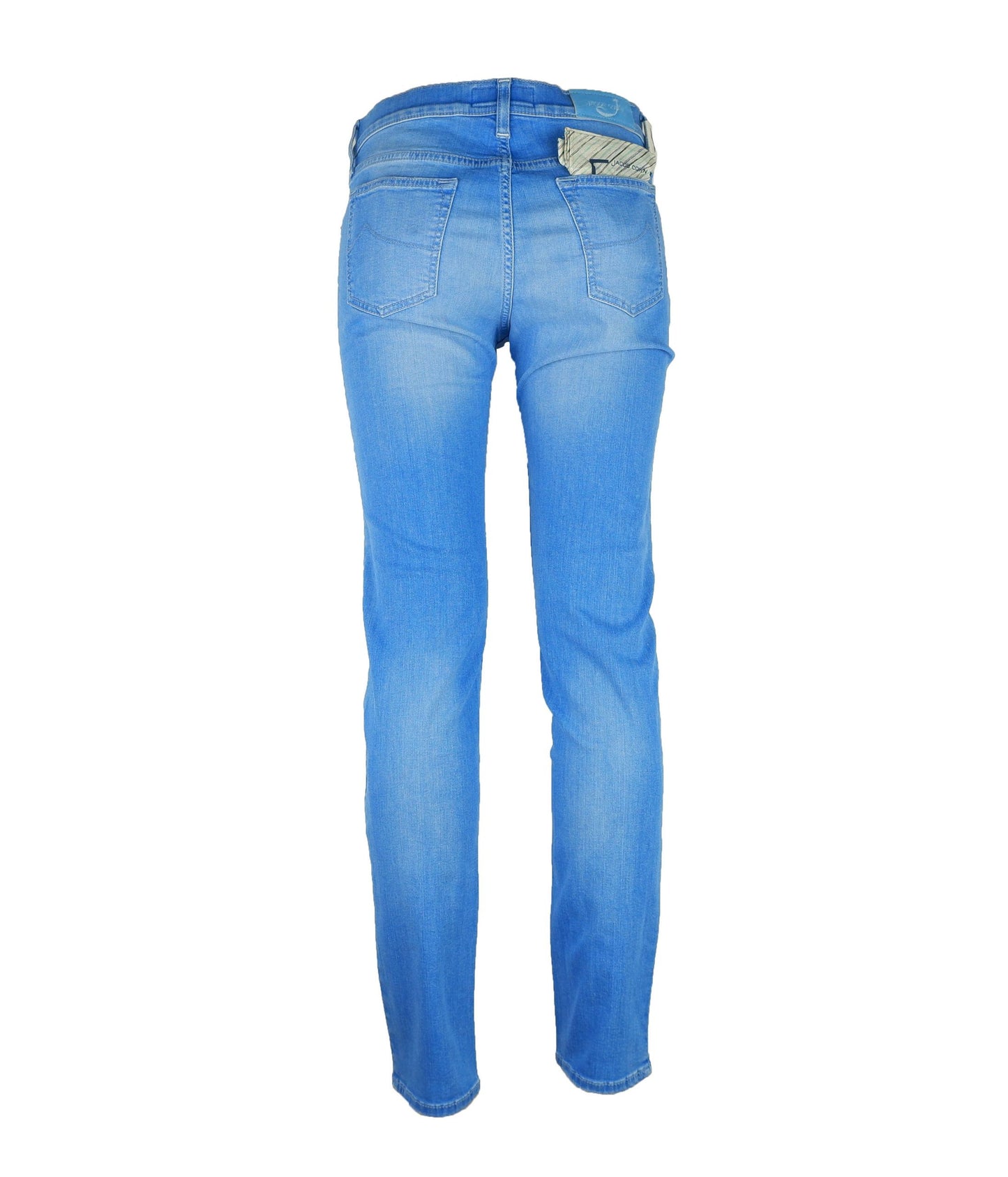 Elegant Light Blue Elasticized Denim - GlamHub Luxury and Icon Brand Clothing