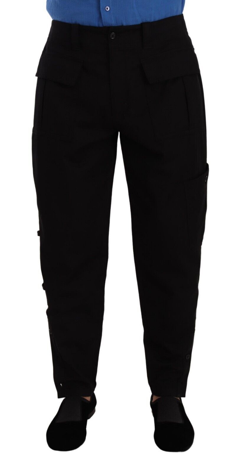 Schicke schwarze Cargohose mit Stretch-Komfort