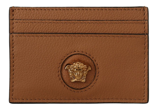 Elegant Medusa Calf Leather Card Holder - GLAMHUB BOUTIQUE 