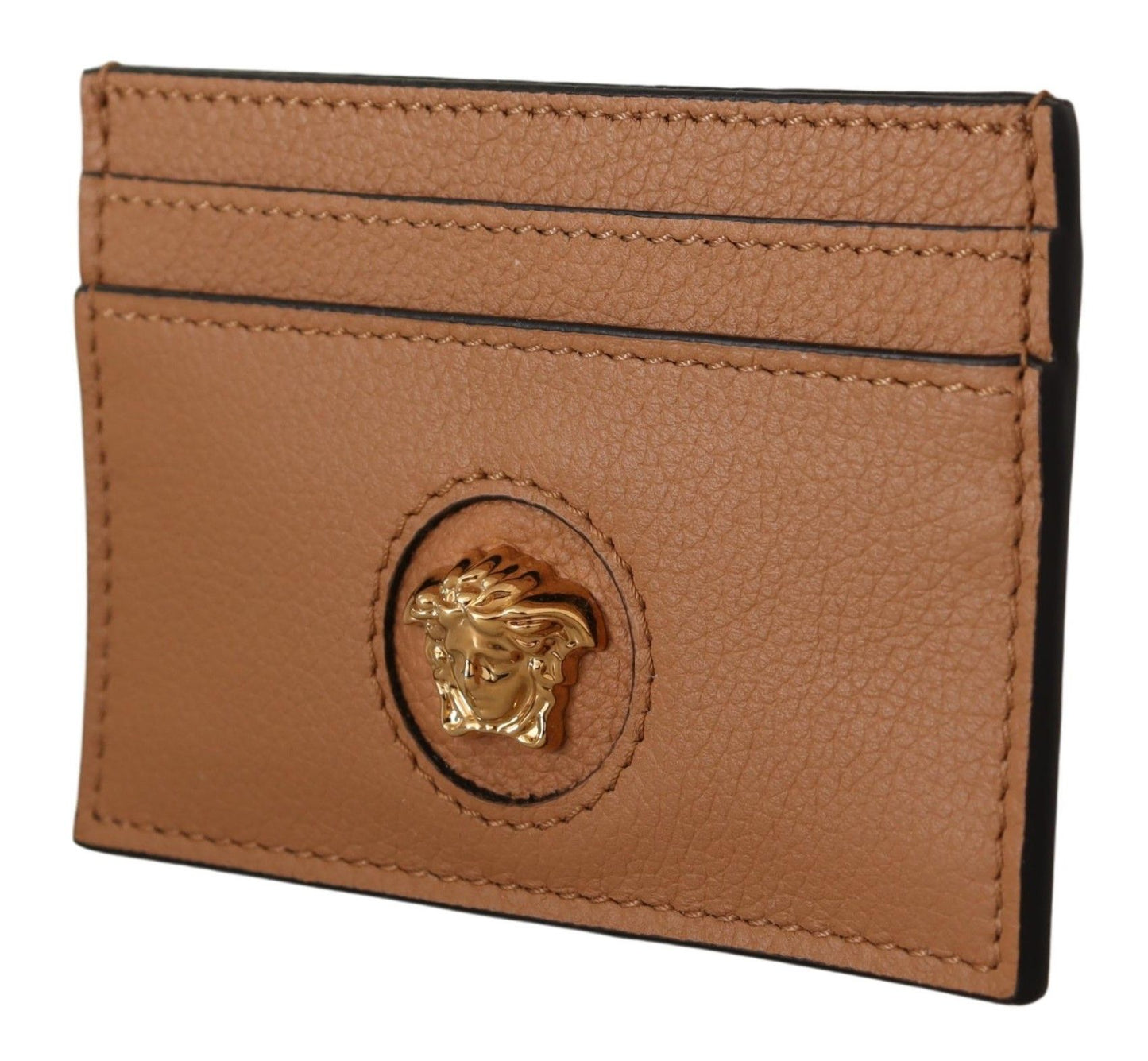 Elegant Medusa Calf Leather Card Holder - GLAMHUB BOUTIQUE 