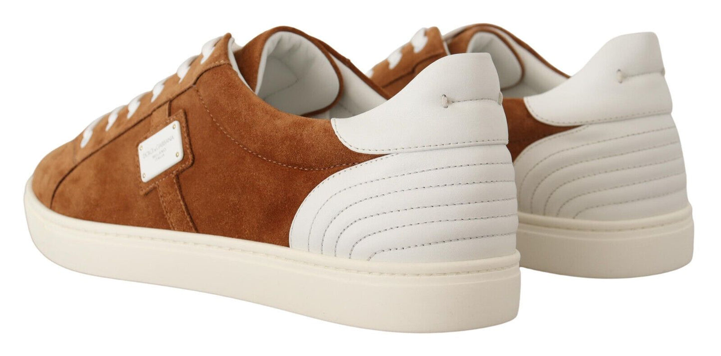 Elegant Two-Tone Leather Sneakers