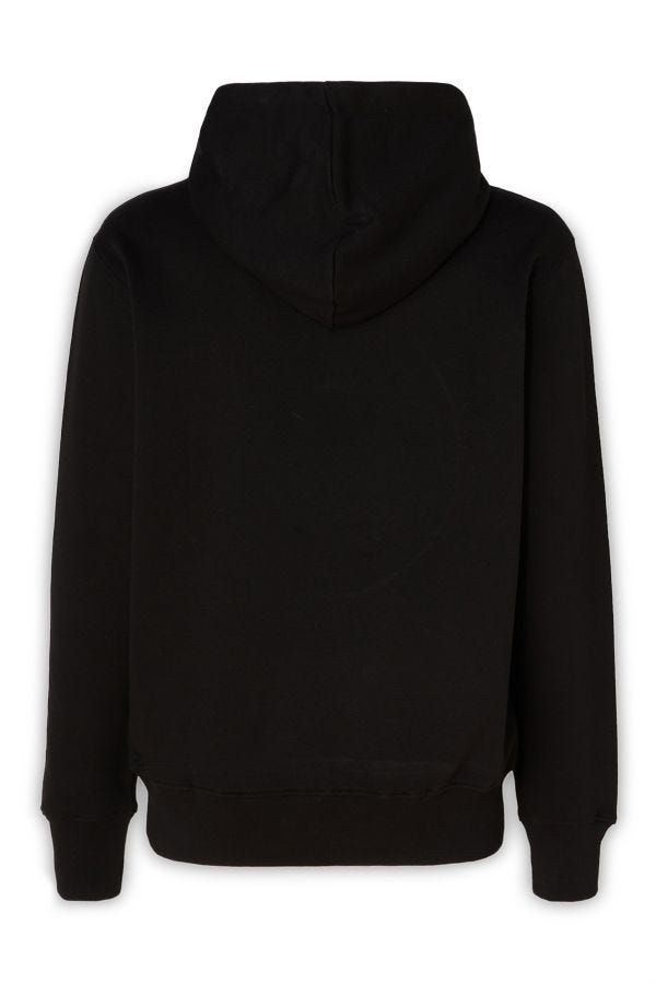 Stunning Hooded Black Cotton Sweatshirt - GLAMHUB BOUTIQUE 