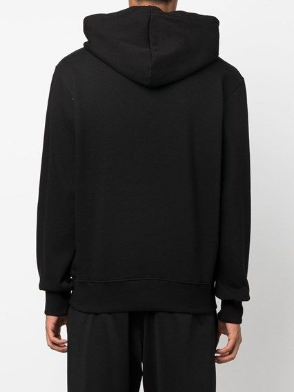 Chic Black Hooded Sweatshirt - GLAMHUB BOUTIQUE 