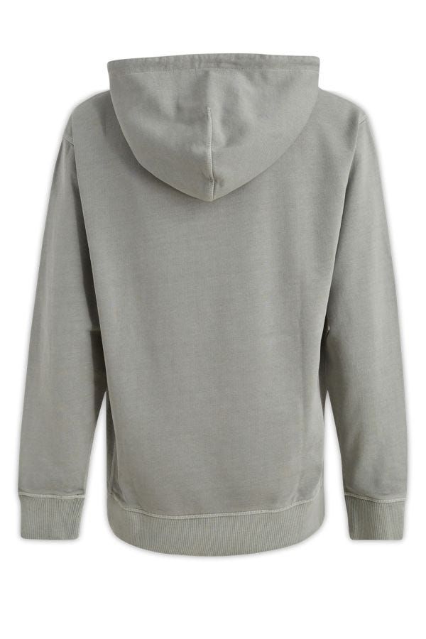 Elegant Grey Cotton Hooded Sweatshirt - GLAMHUB BOUTIQUE 