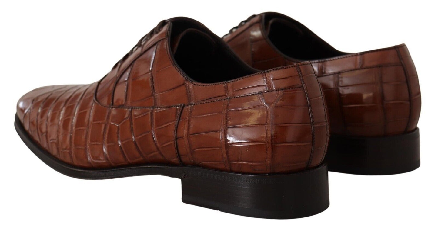 Elegant Exotic Crocodile Leather Formal Shoes