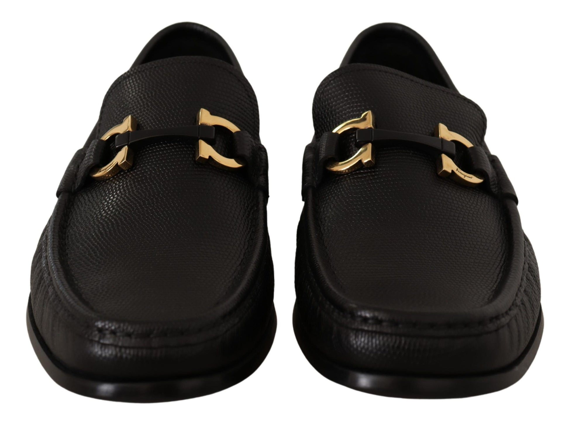 Elegant Black Calf Leather Loafers - GlamHub Luxury and Icon Brand Clothing