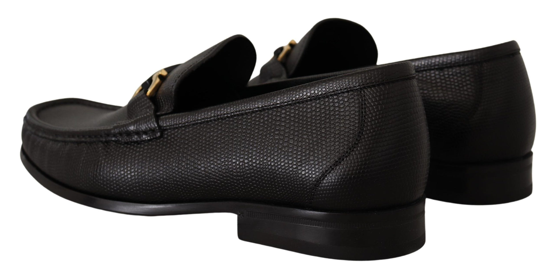 Elegant Black Calf Leather Loafers - GlamHub Luxury and Icon Brand Clothing