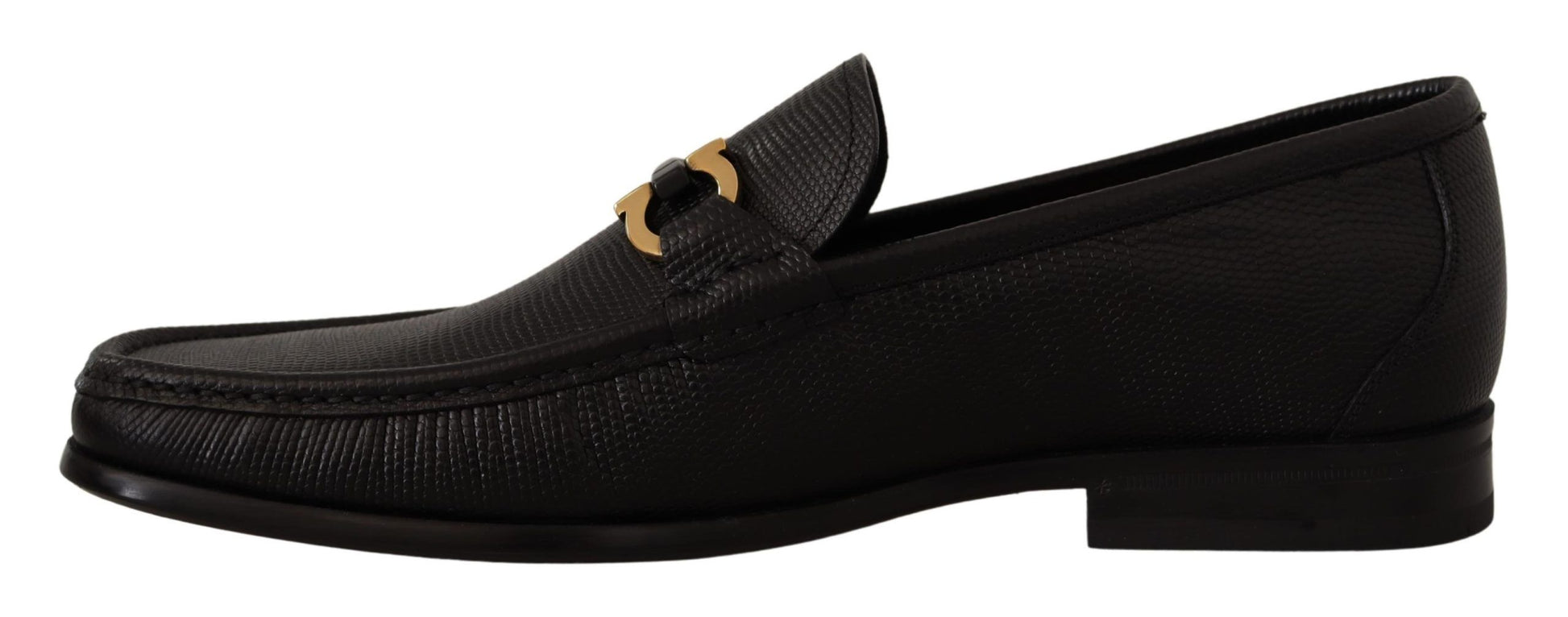 Elegant Black Calf Leather Loafers - GlamHub Luxury and Icon Brand Clothing