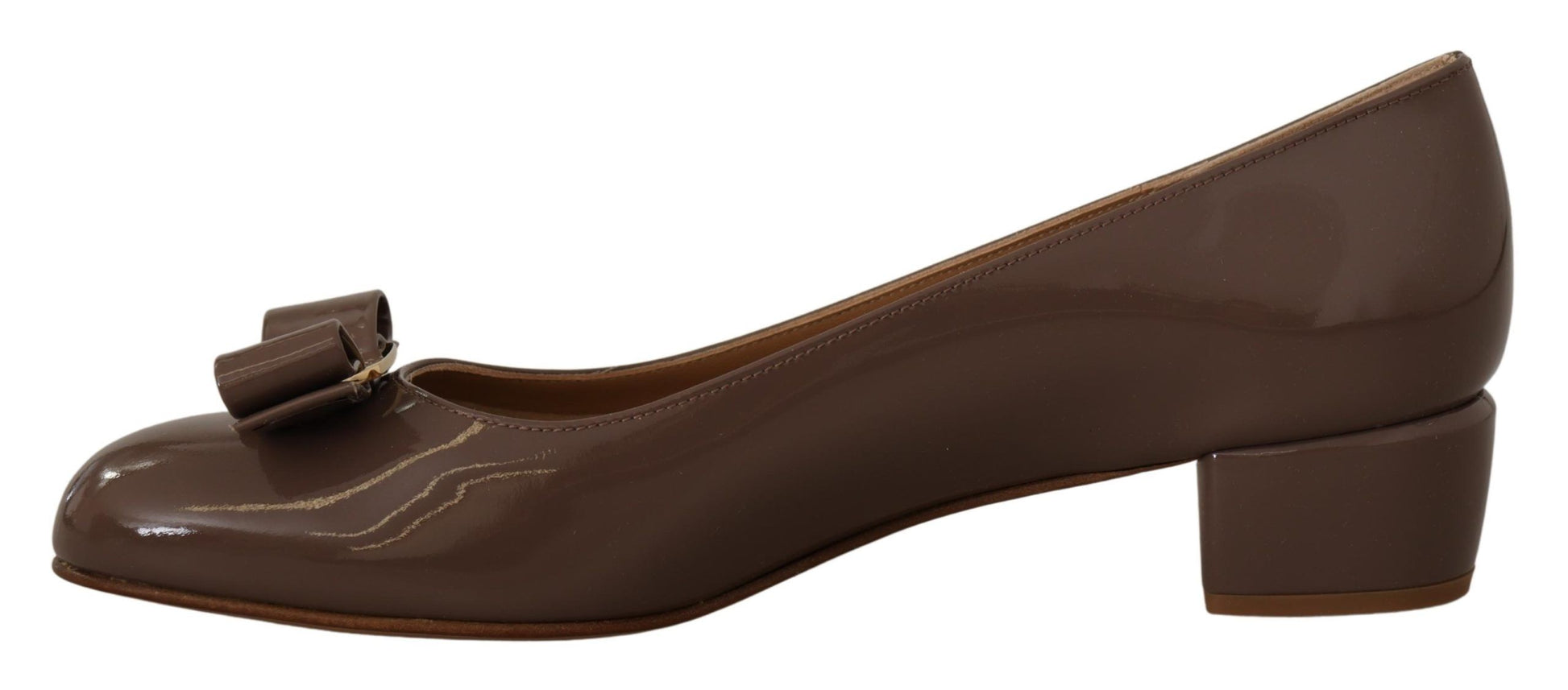 Elegant Caraway Brown Pumps with Vara Bow - GlamHub Luxury and Icon Brand Clothing