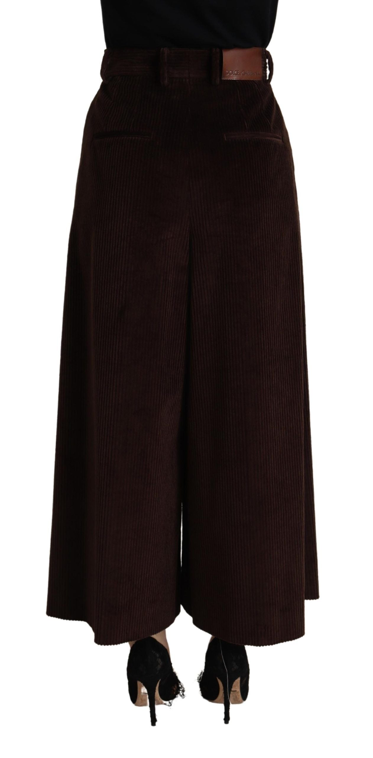 Schicke Cordhose mit hoher Taille in Bordeaux