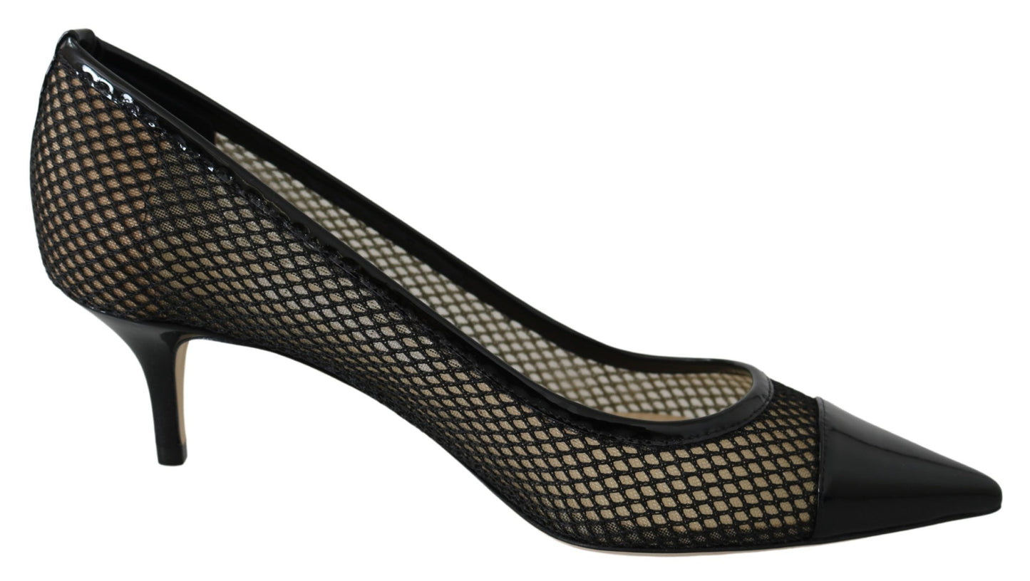 Chic Patent Mesh Pointed Pumps - GLAMHUB BOUTIQUE 