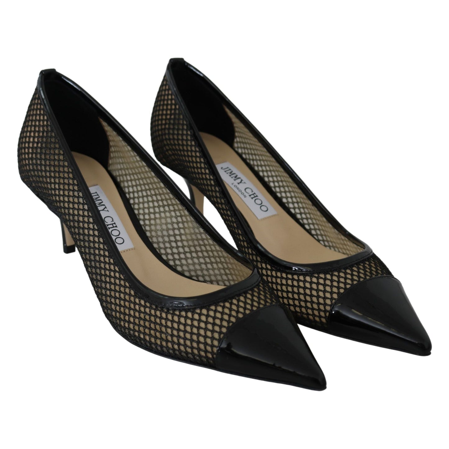 Chic Patent Mesh Pointed Pumps - GLAMHUB BOUTIQUE 