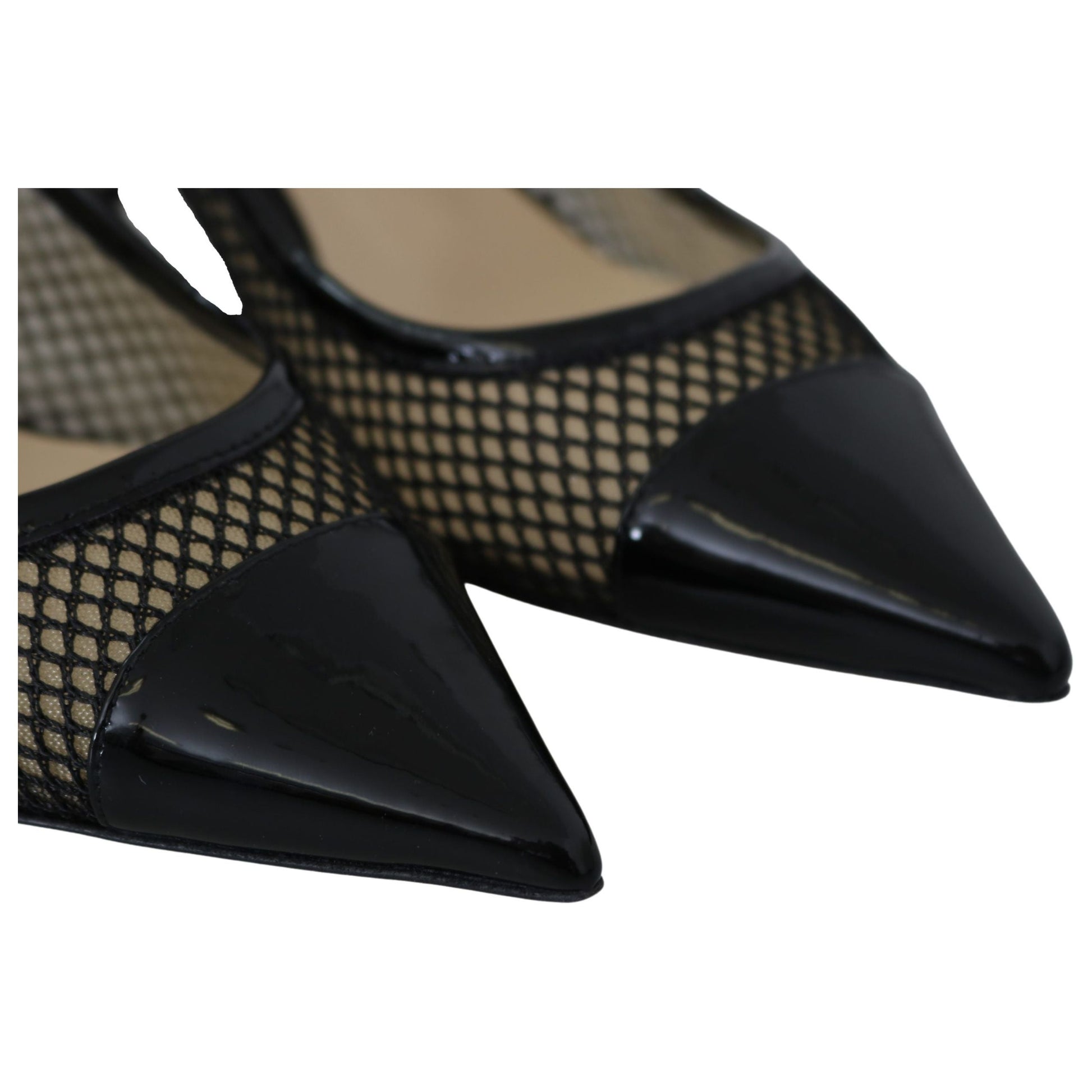 Chic Patent Mesh Pointed Pumps - GLAMHUB BOUTIQUE 