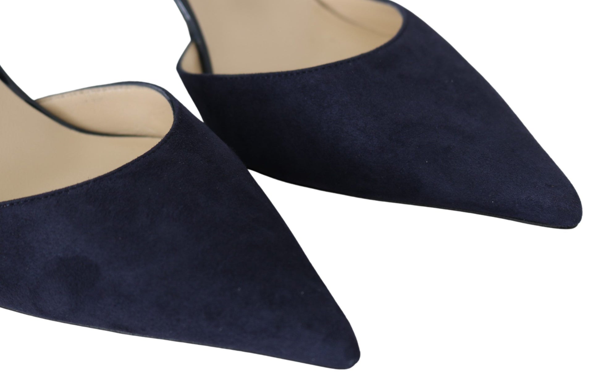 Elegant Navy Suede Pointed Toe Pumps - GLAMHUB BOUTIQUE 