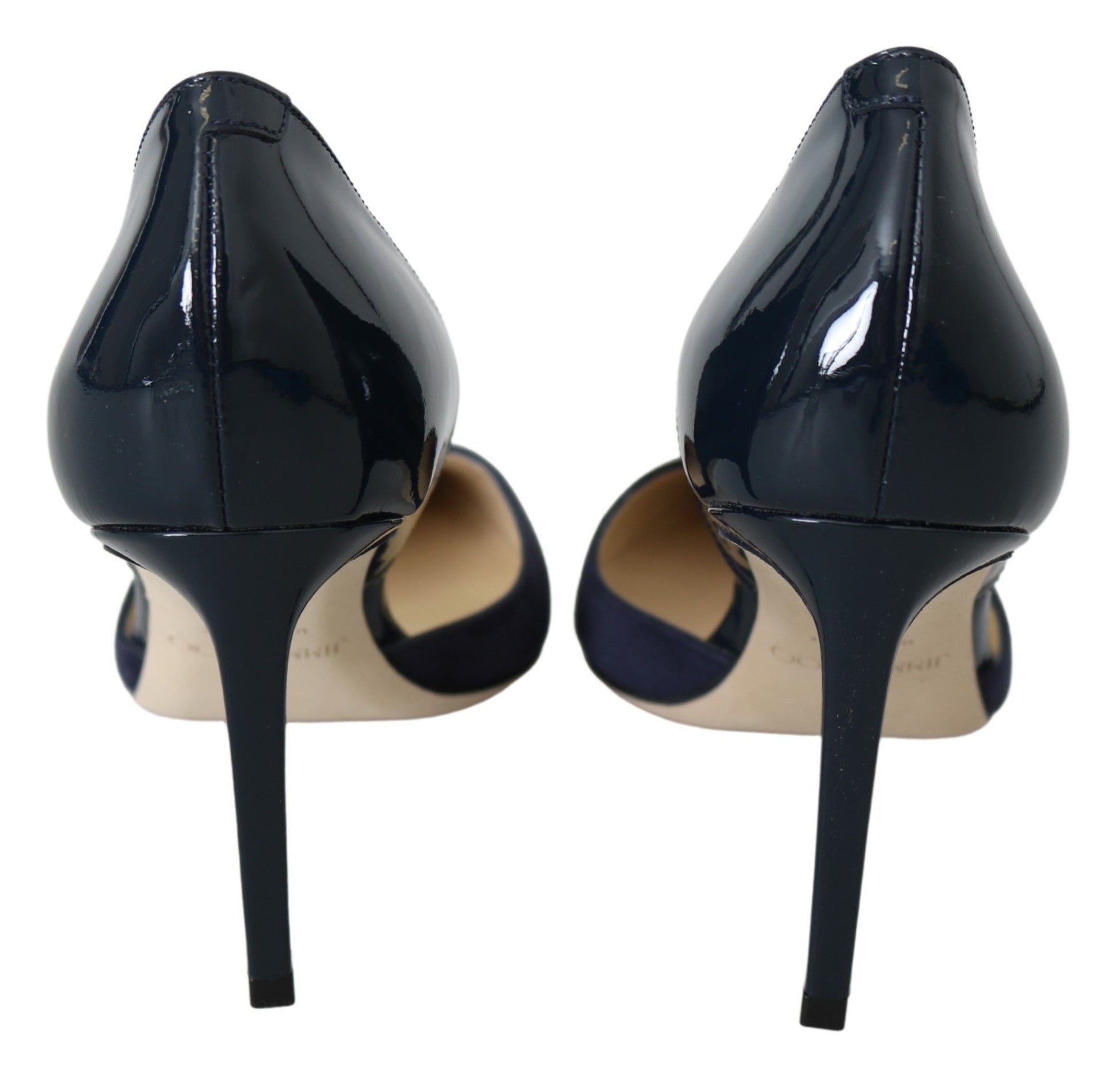 Elegant Navy Suede Pointed Toe Pumps - GLAMHUB BOUTIQUE 