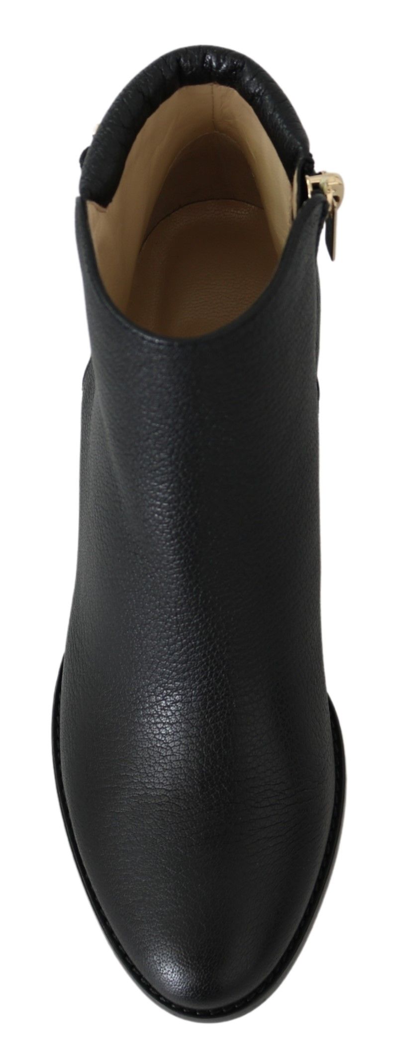 Elegant Black Leather Heeled Boots - GLAMHUB BOUTIQUE 