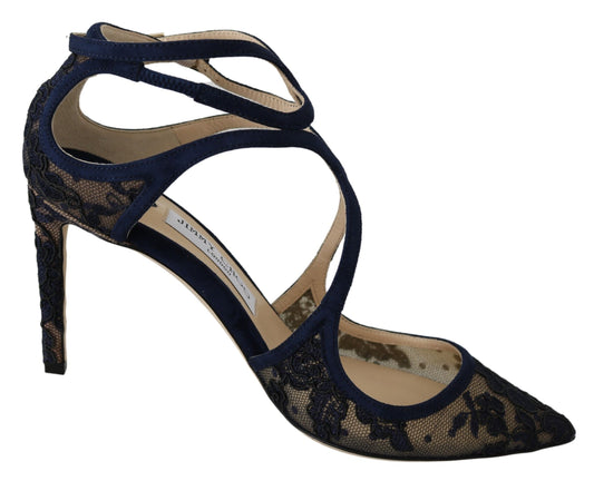 Navy Lancer Leather Pumps Elegance Unleashed - GLAMHUB BOUTIQUE 