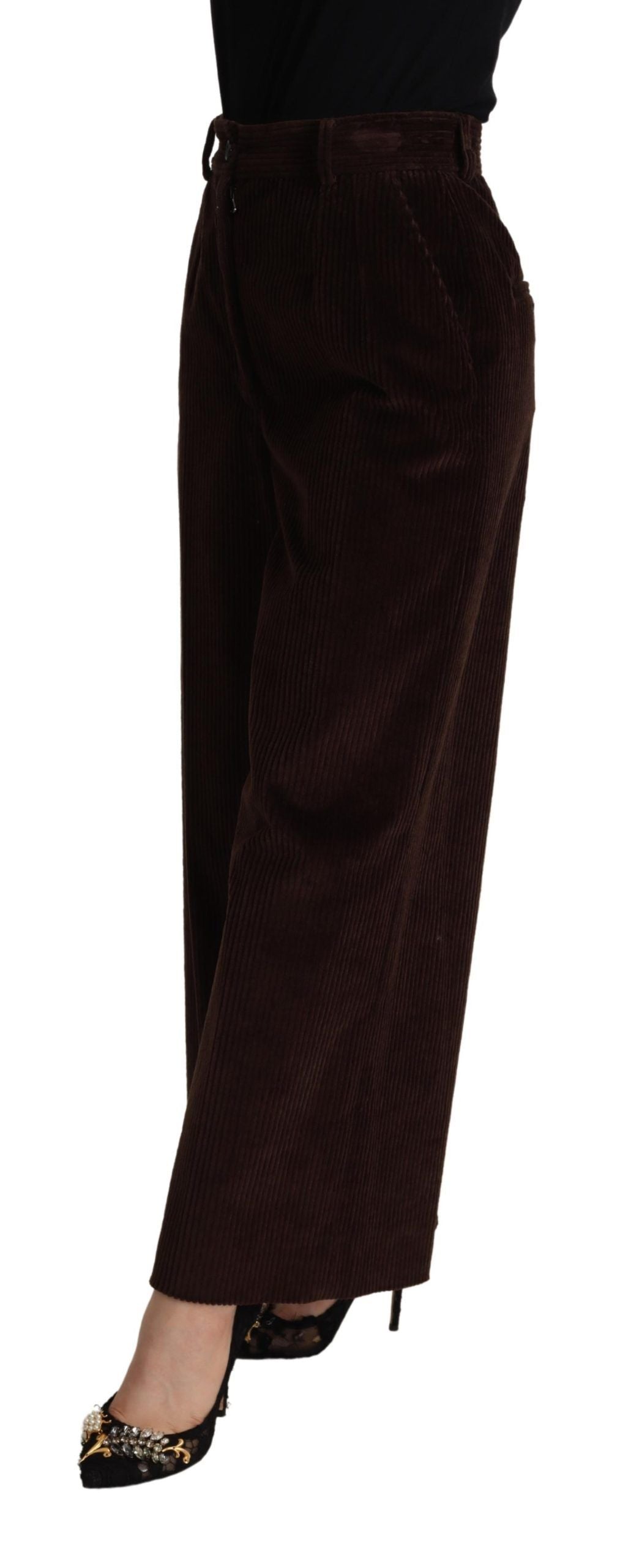 Elegante Hose mit hoher Taille und weitem Bein