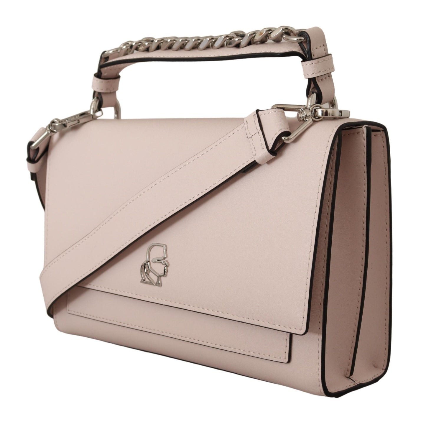 Mauve Elegance Leather Shoulder Bag - GlamHub Luxury and Icon Brand Clothing