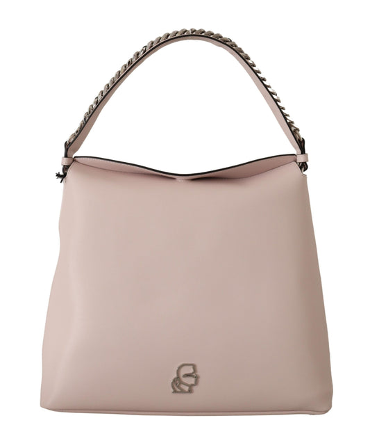 Elegant Mauve Chalk Leather Shoulder Bag - GlamHub Luxury and Icon Brand Clothing