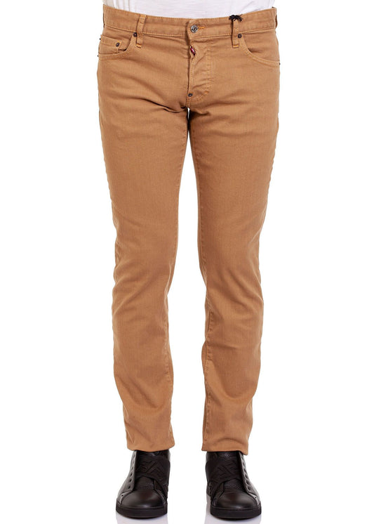 Brown Cotton Men's Jeans - GLAMHUB BOUTIQUE 