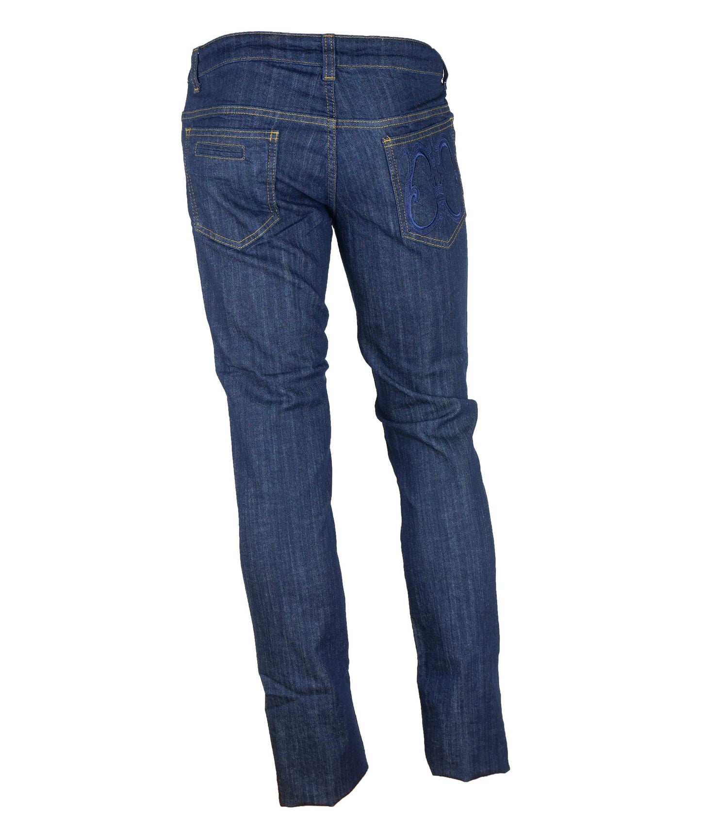 Elegant Dark Blue Denim Essentials - GlamHub Luxury and Icon Brand Clothing