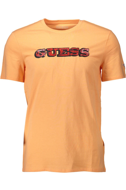 Orange Cotton Men T-Shirt - GLAMHUB BOUTIQUE 