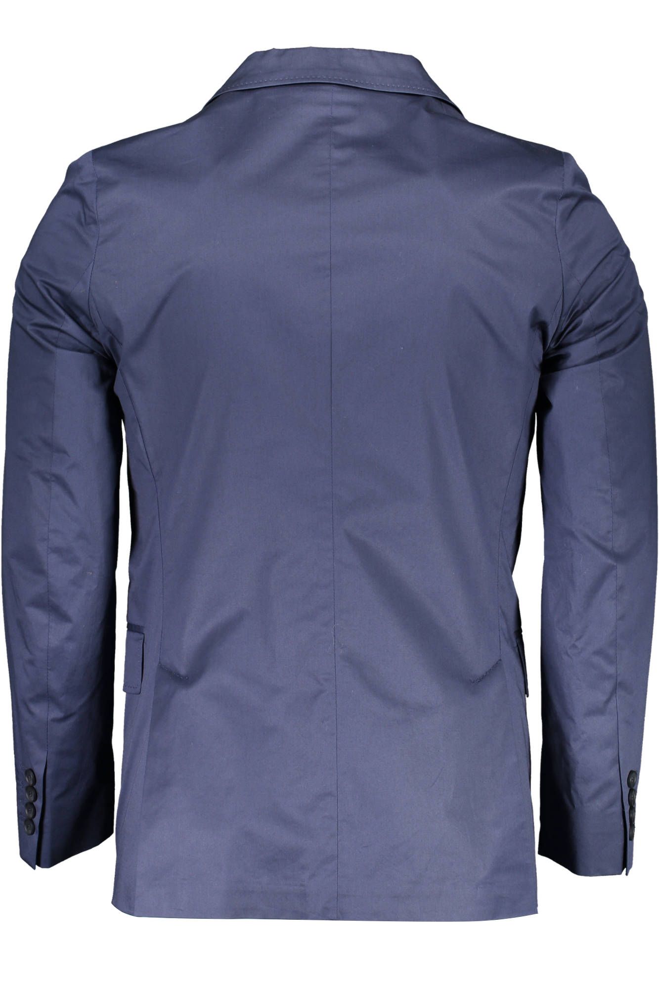 Blue Cotton Men Jacket - GlamHub Luxury and Icon Brand Clothing