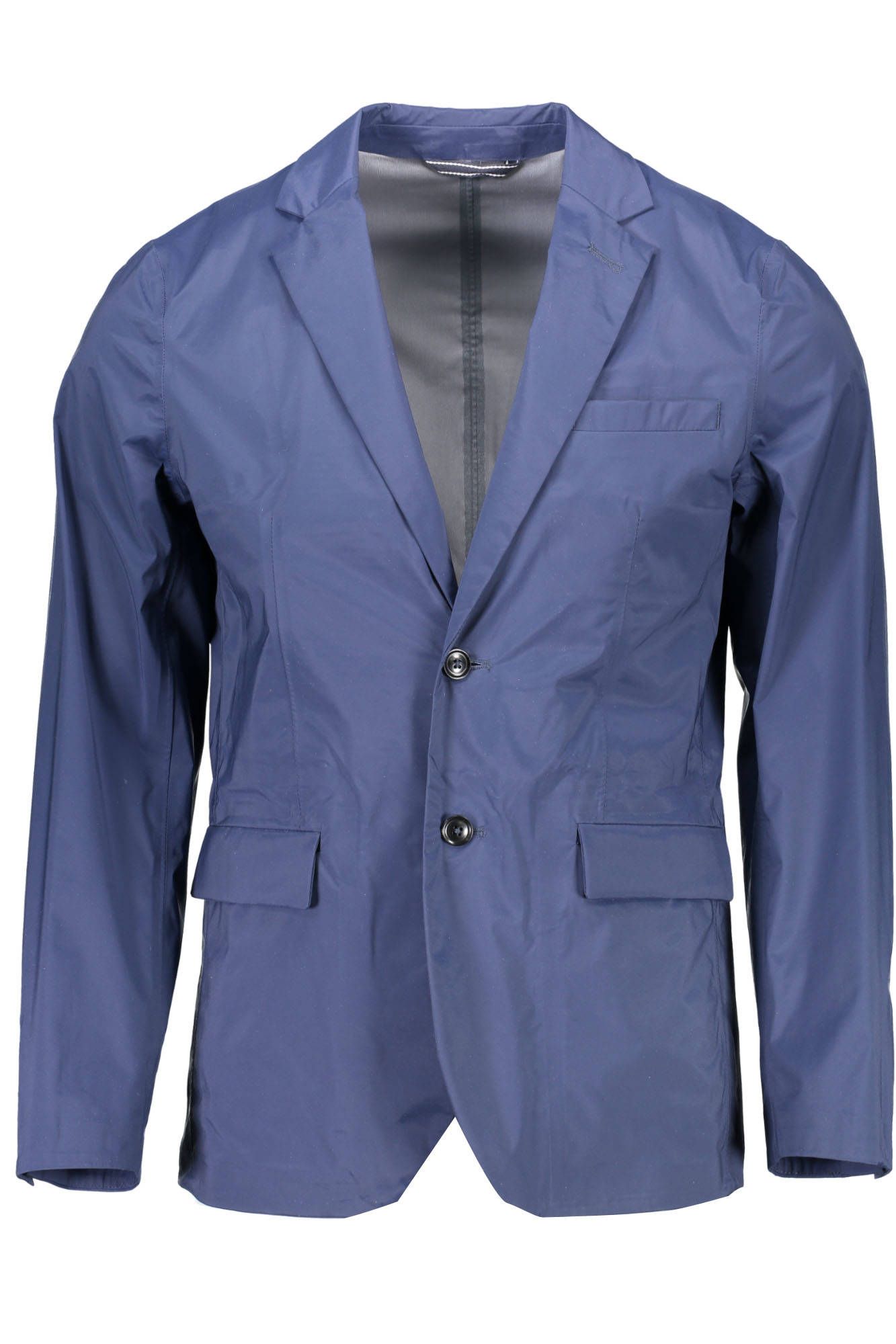 Blue Nylon Men Jacket - GlamHub Luxury and Icon Brand Clothing