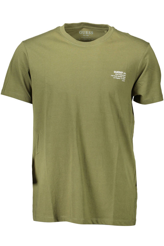 Green Cotton Men T-Shirt - GLAMHUB BOUTIQUE 