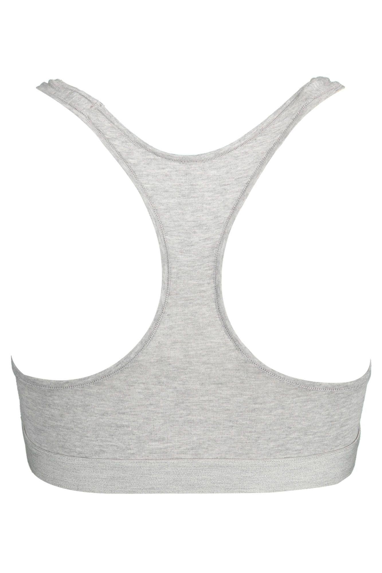 Gray Cotton Women Sports Bra - GLAMHUB BOUTIQUE 