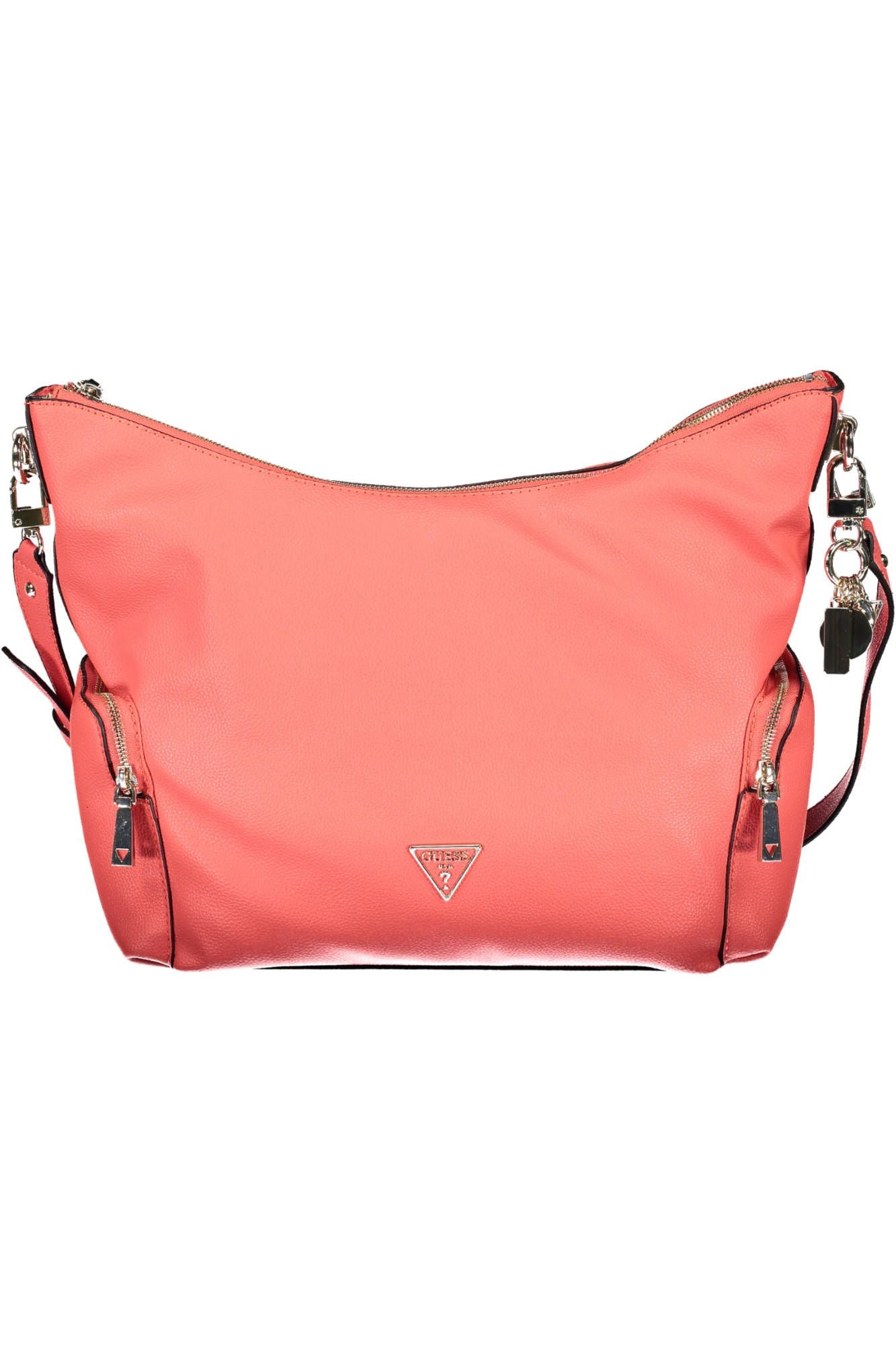 Pink Polyethylene Women Handbag - GLAMHUB BOUTIQUE 