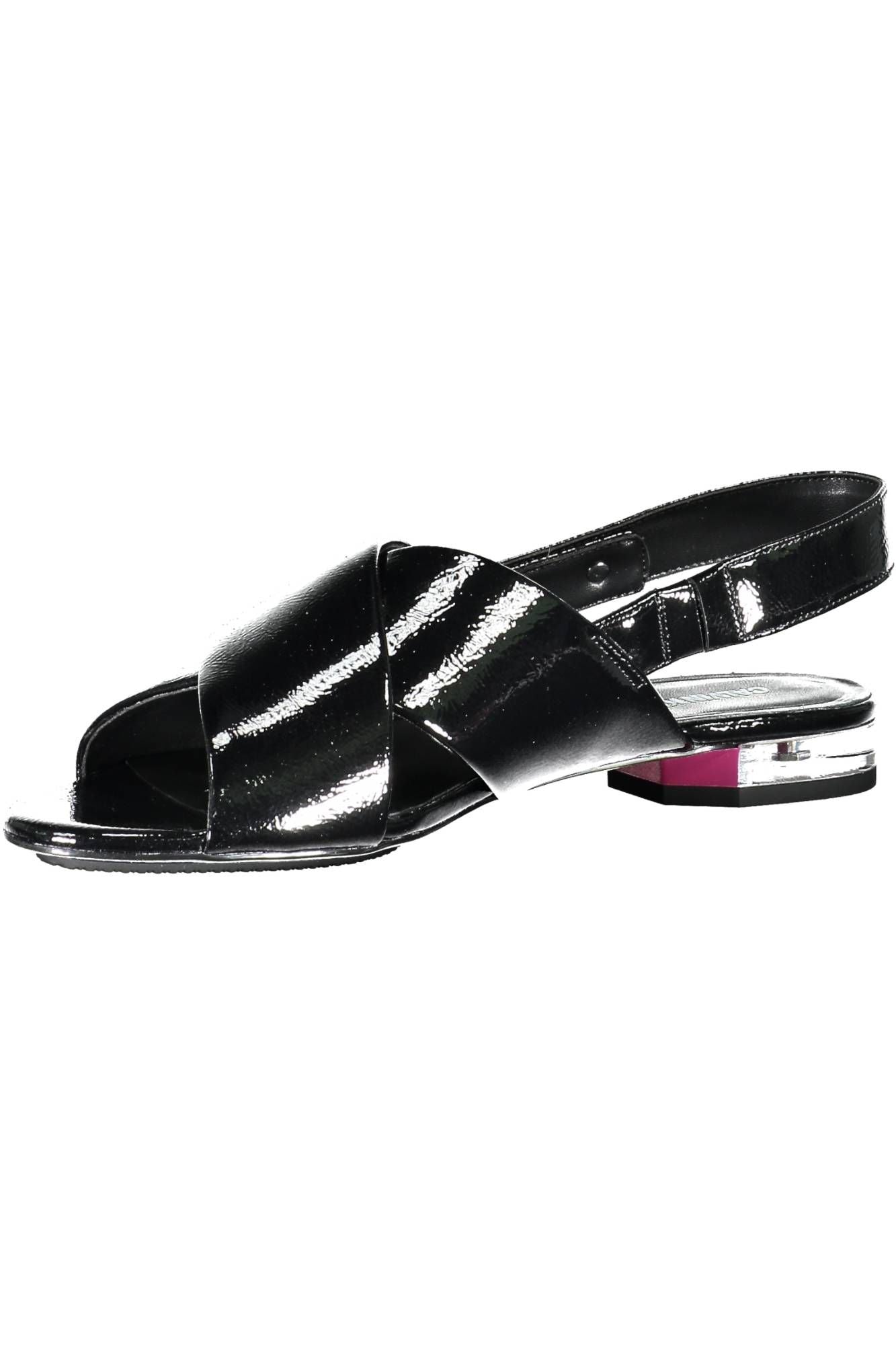 Black Polyethylene Women Sandal - GLAMHUB BOUTIQUE 