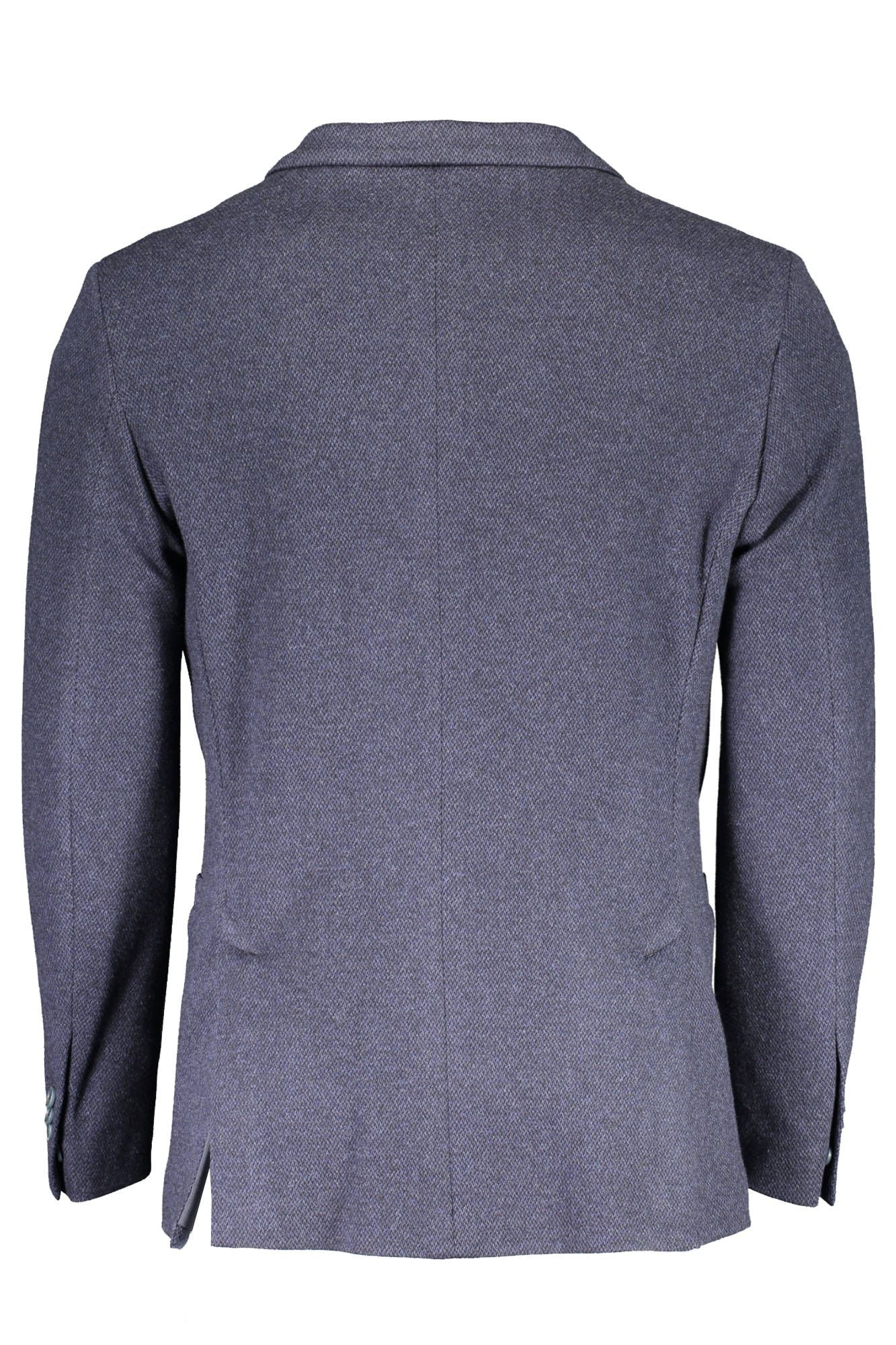 Blue Cotton Men Jacket - GlamHub Luxury and Icon Brand Clothing