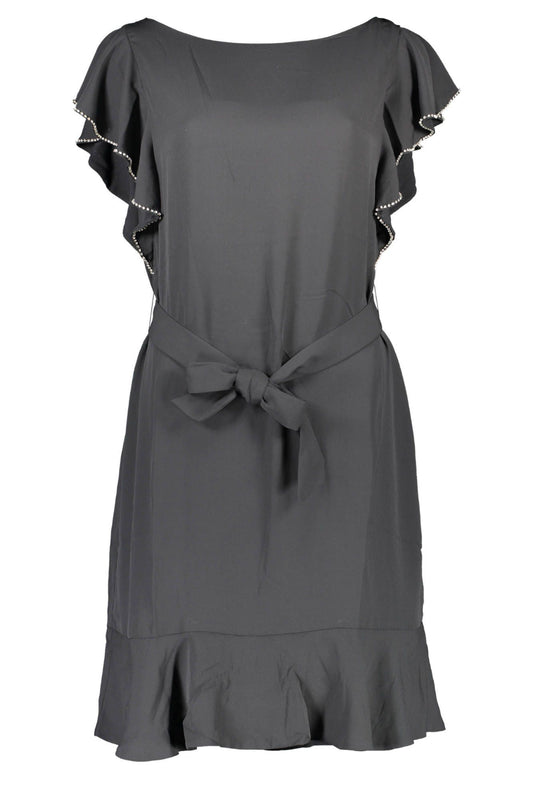 Black Polyester Women Dress - GLAMHUB BOUTIQUE 