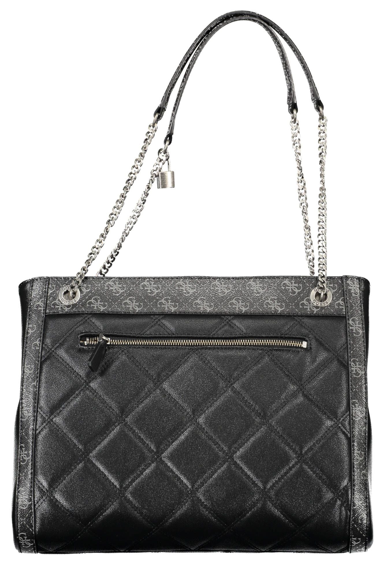 Black Polyethylene Women Handbag - GLAMHUB BOUTIQUE 