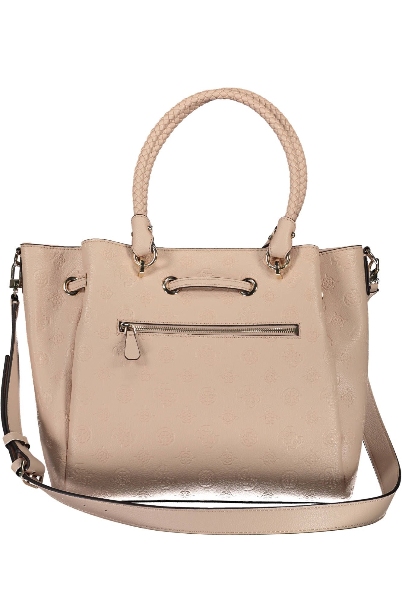 Pink Polyethylene Women Handbag - GLAMHUB BOUTIQUE 