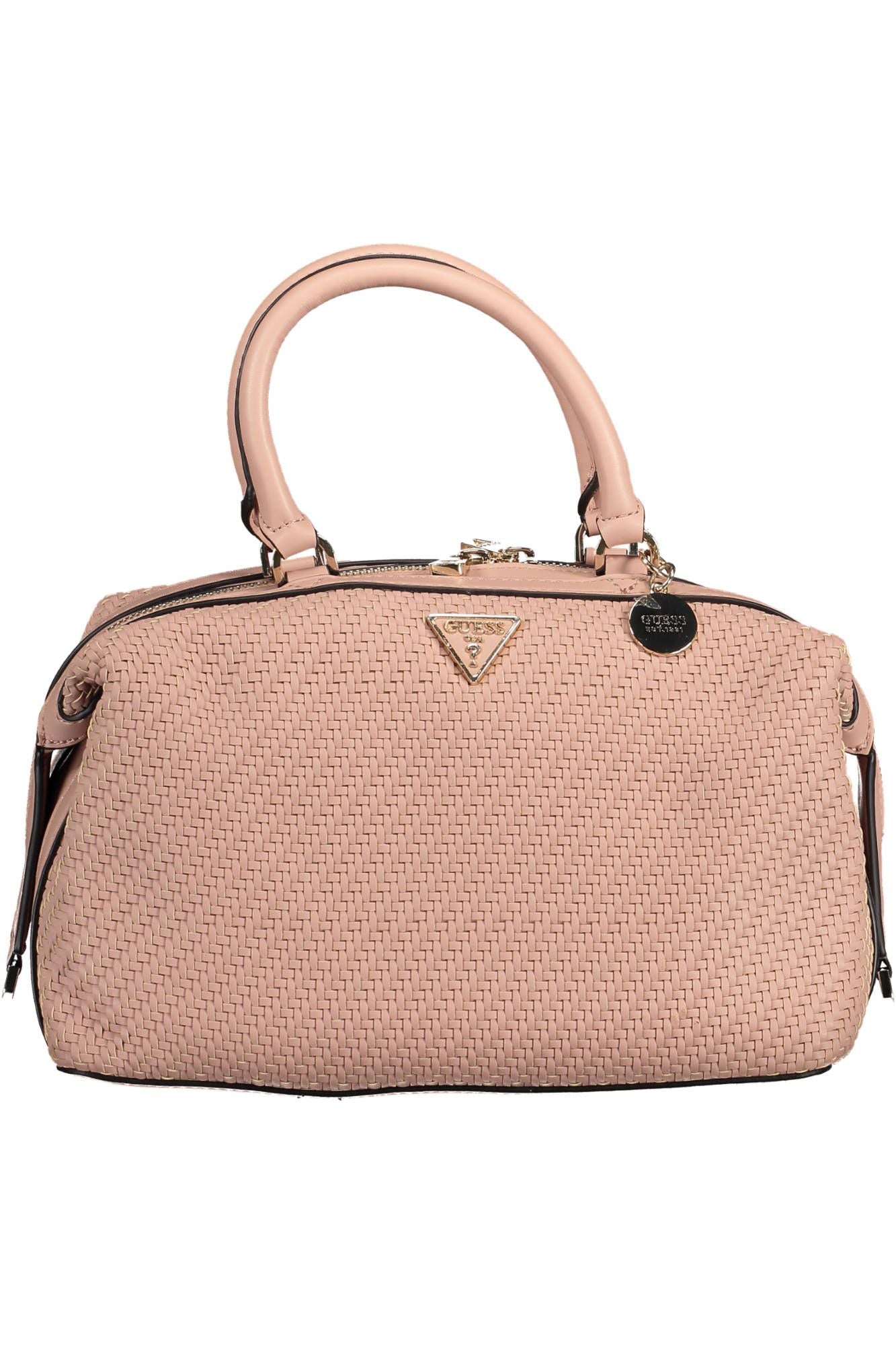 Pink Polyethylene Women Handbag - GLAMHUB BOUTIQUE 