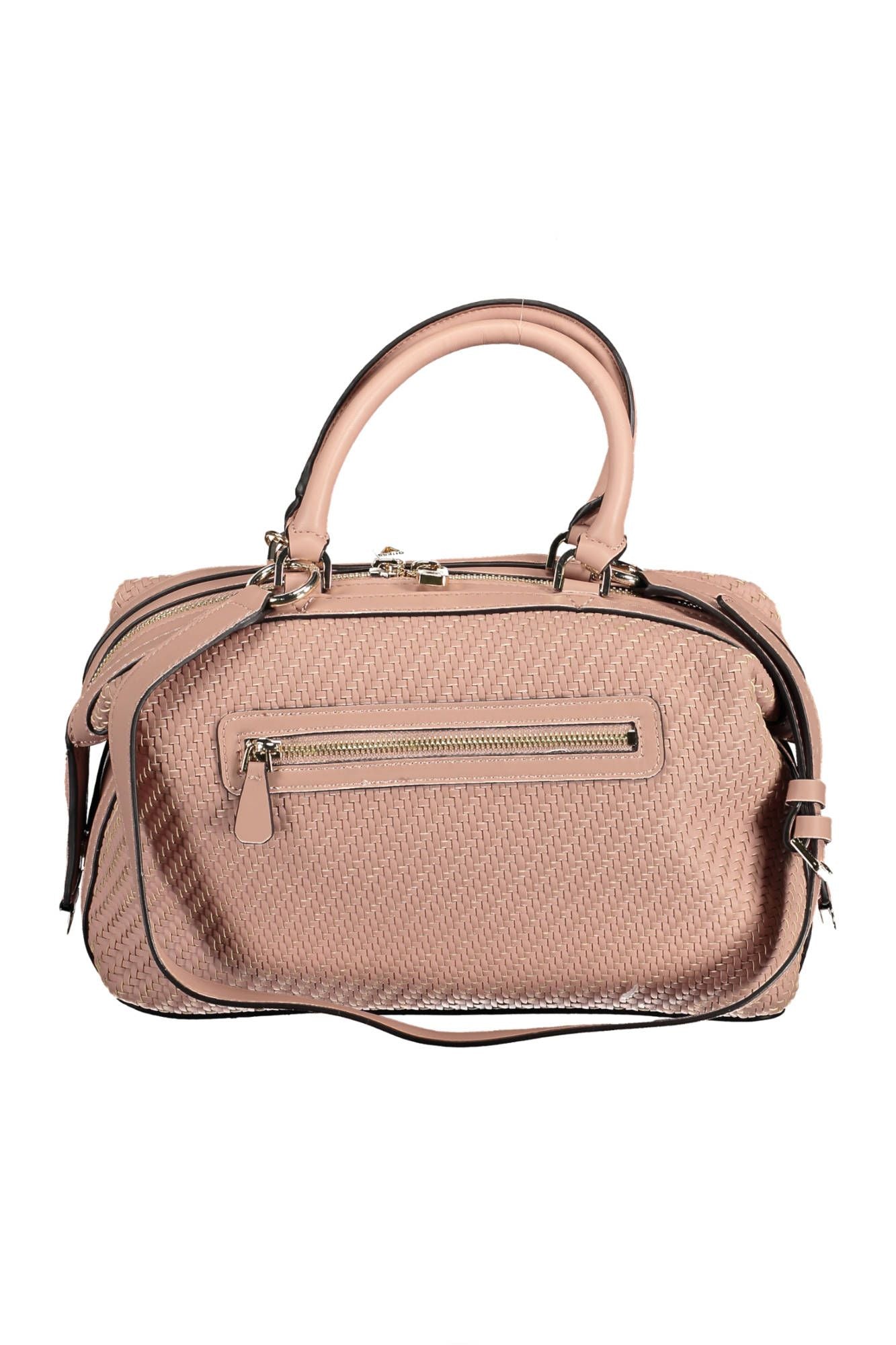 Pink Polyethylene Women Handbag - GLAMHUB BOUTIQUE 