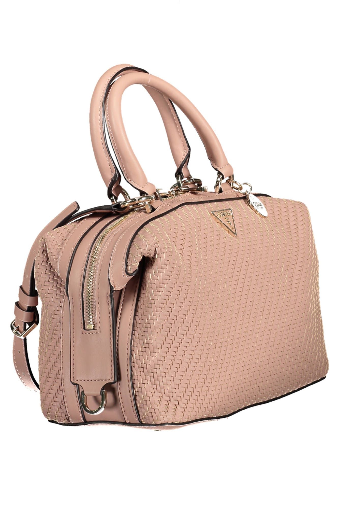 Pink Polyethylene Women Handbag - GLAMHUB BOUTIQUE 