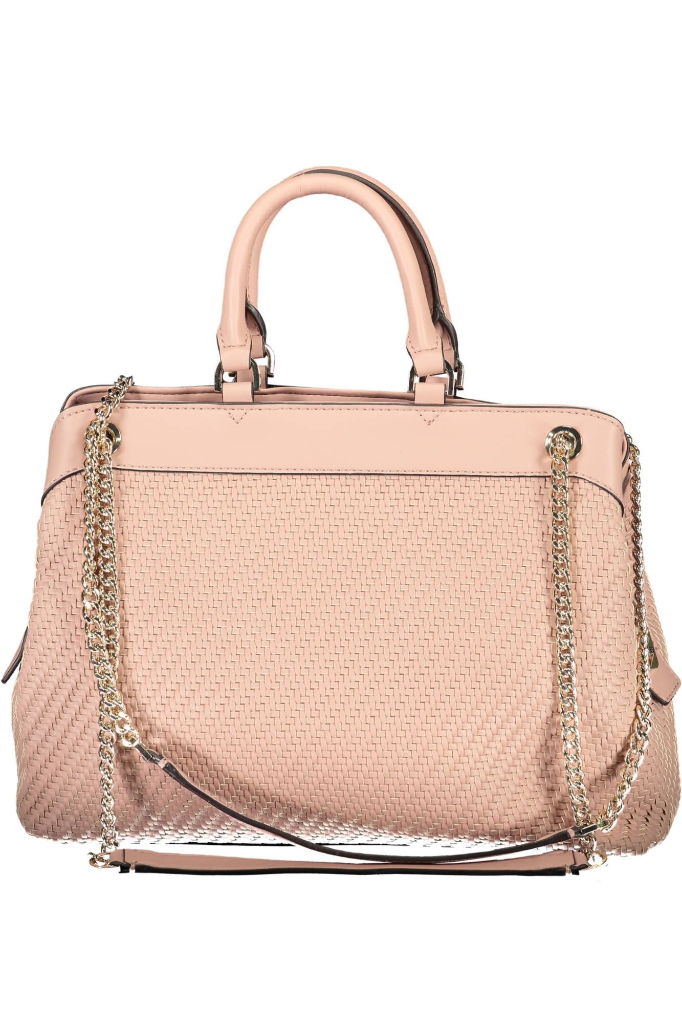 Pink Polyethylene Women Handbag - GLAMHUB BOUTIQUE 