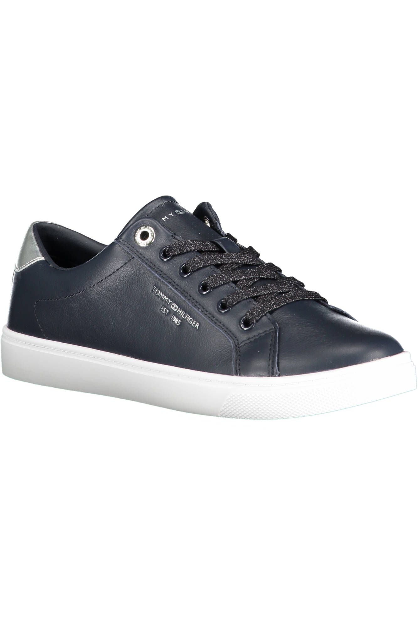 Blue Leather Women Sneaker - GLAMHUB BOUTIQUE 