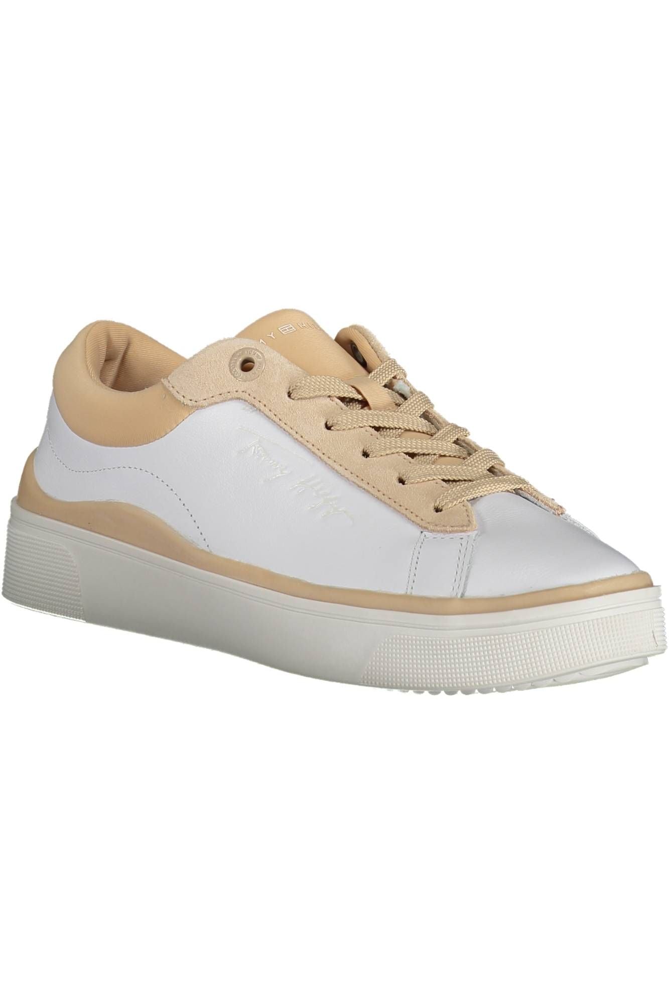 White Leather Women Sneaker - GLAMHUB BOUTIQUE 