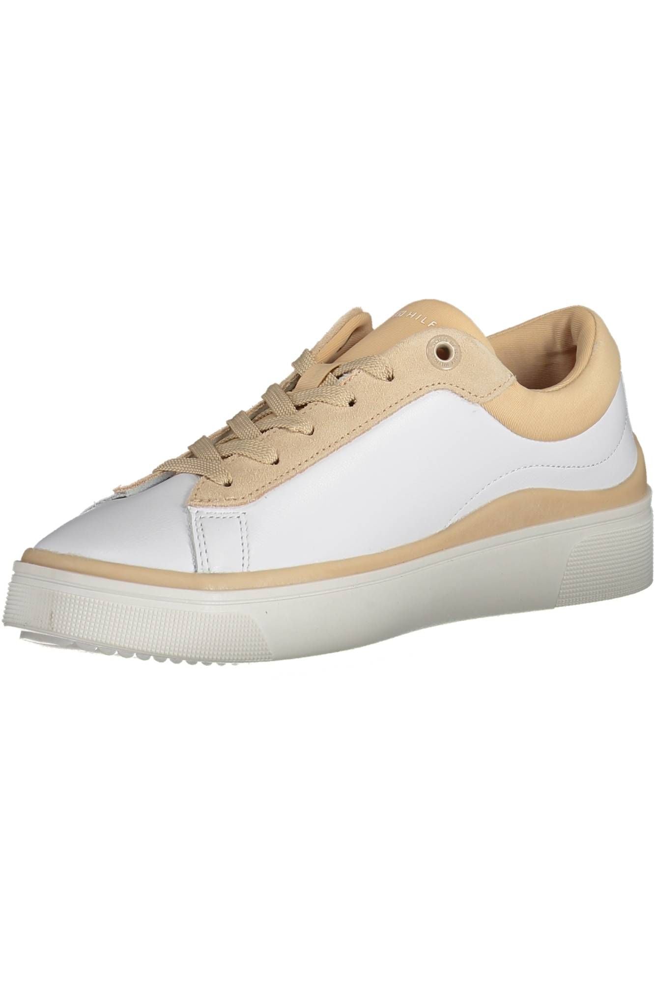 White Leather Women Sneaker - GLAMHUB BOUTIQUE 