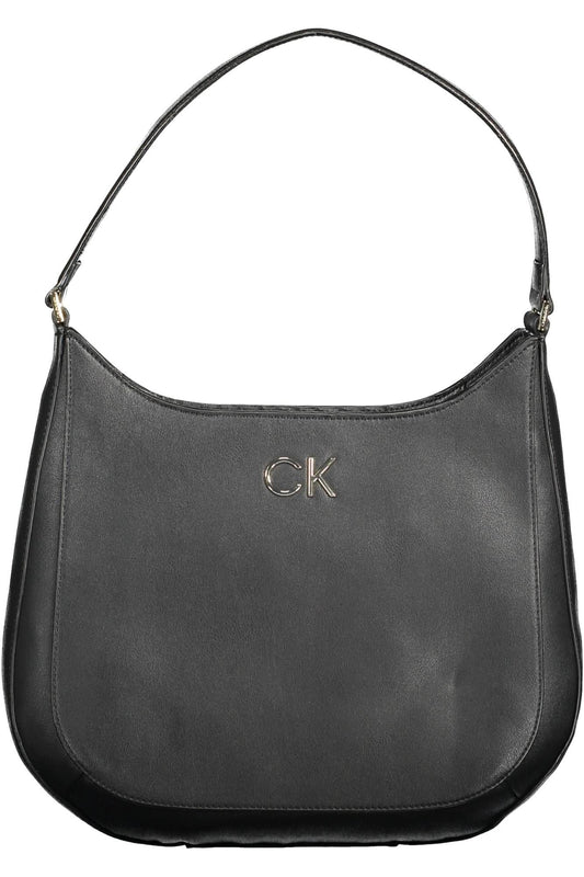 Black Polyester Women Handbag - GLAMHUB BOUTIQUE 