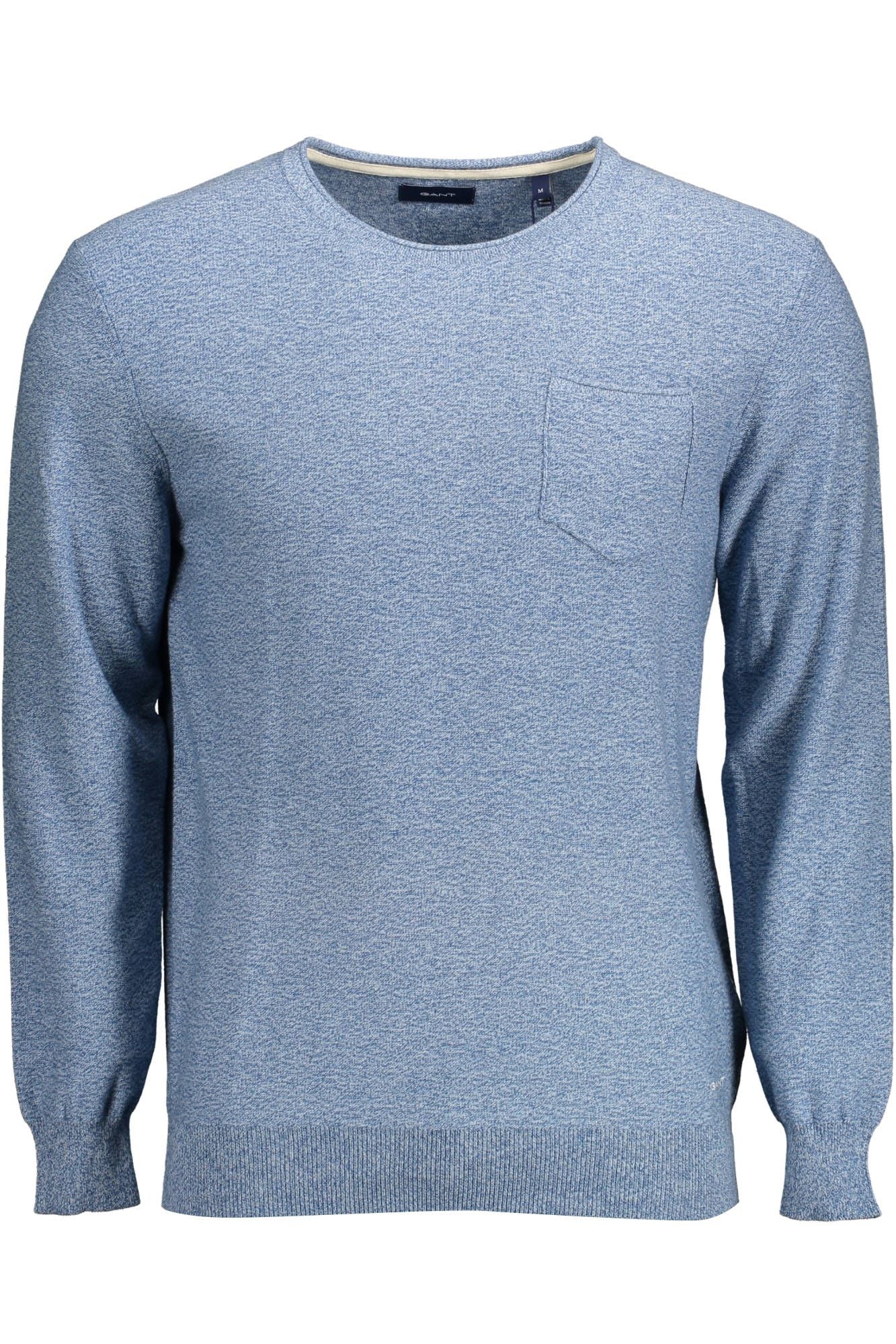 Light Blue Cotton Men Sweater - GlamHub Luxury and Icon Brand Clothing