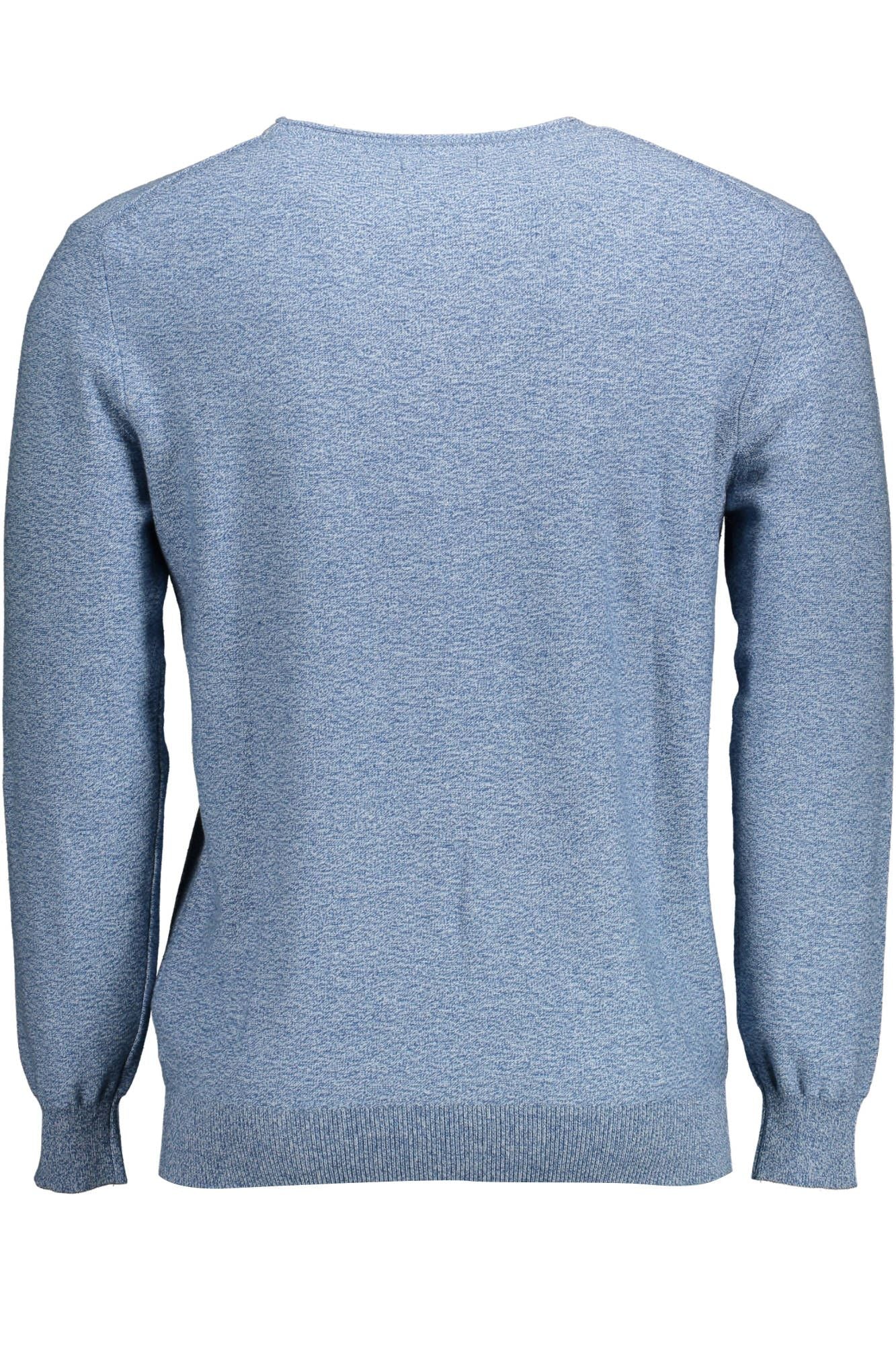 Light Blue Cotton Men Sweater - GlamHub Luxury and Icon Brand Clothing